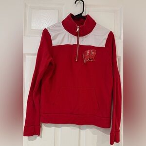 VS‎ PINK w 5th & Ocean Wisconsin Badgers Sequin Collegiate Big 10 Quarter Zip S